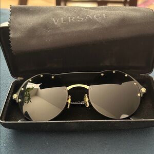 Versace Black and Gold Sunglasses